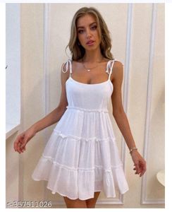 Cottage Core Aesthetic White Mini Dress