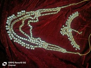 Sparkling Silver Indian multiple Jewelry Set