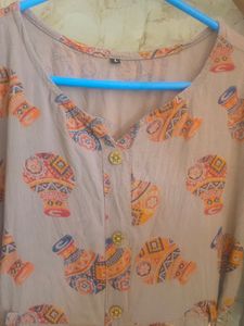 Price Drop Beautiful Printed Kurti Of L Size