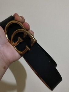 Gucci Black Leather Belt