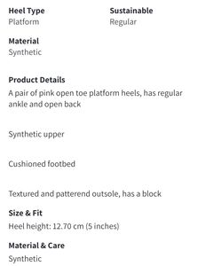 Shoetopia New Pink Platform heels