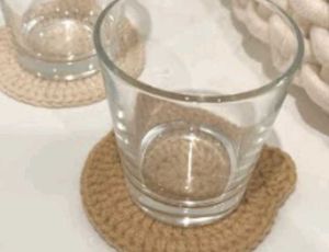 Handmade Crochet Bear Coaster