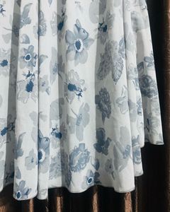 Grey Floral A-line Skirt