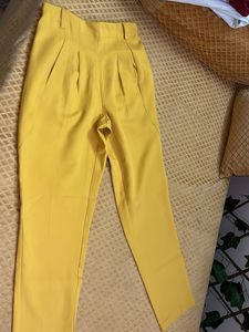 Yellow High-Waisted Trousers