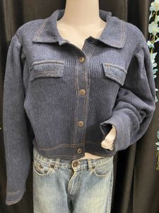 Zara Denim Sweater Cardigan