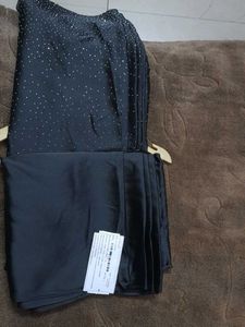 Black 🖤 Brand New Satin Saree
