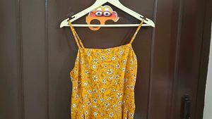 Orange Jumpsuit With Attached Belt