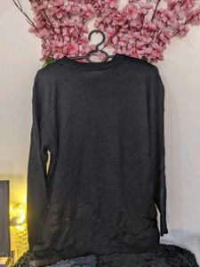 Query Korean Style Black Sweater