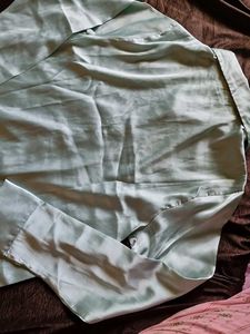 Mint Green Satin Shirt