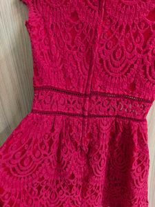 Stunning Red Lace Mini Dress