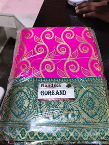 Pink &amp; Green Dress Material