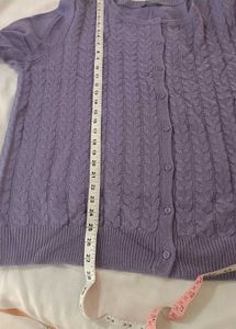 Purple Knit Cardigan