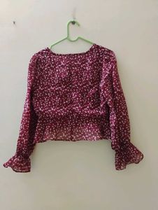 Maroon Crop Top For Sale
