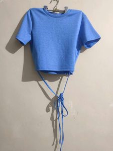 Tie Up Blue Top