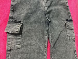 Denim Cargo Pants