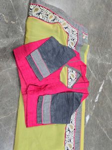 Elegant Saree with Blouse Piece