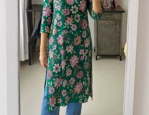 Floral Green Kurti