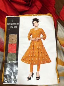 Heavy Rayon Print Ghera Suit