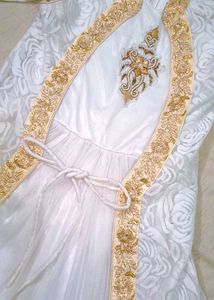 White Gown With Shrug