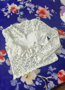 Lace Long Sleeve Crop Top
