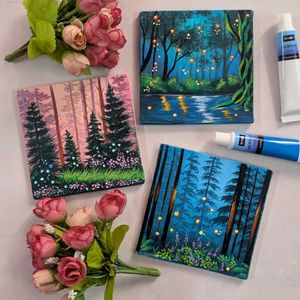 Mini Enchanted Forest Paintings Set