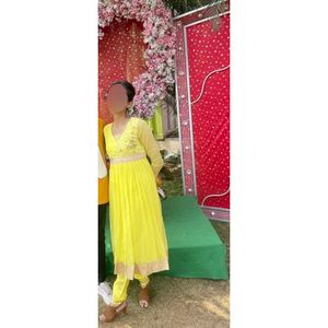 Yellow Anarkali Set