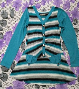 Ocean Blue Woolen Top/Tunic