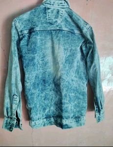 Y2K Distressed Denim Jacket Size M Vintage Korean