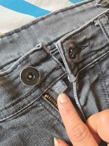 Dark Grey Denim Jeans