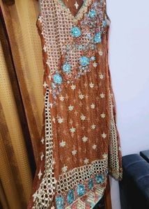 🤎Pakistani Anarkali Demi Stitched Dress