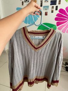 solid knitted pullover