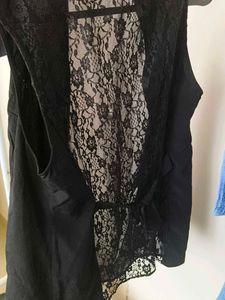 Black lace cardigan