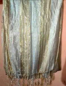 Striped Scarf with Tassels