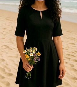 Classic Black Fit & Flare Dress