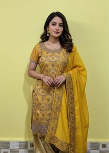 yellow beautiful dress set