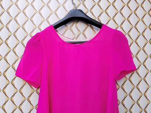 New With Tag Ruffled Pink Flair Korean Top