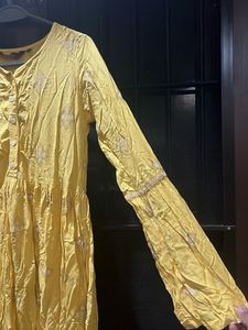 Yellow Printed Maxi Dress