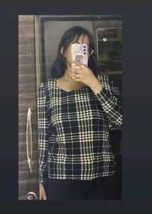 Checked Stylish Top