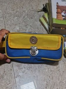 Vintage Blue & Yellow Pouch