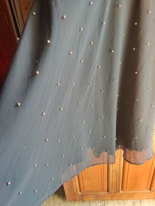 Blue umbrella Kurthi With Pearl Design