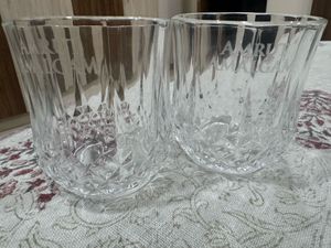 Crystal Glass set of 2( Amrut amalgam embossed)