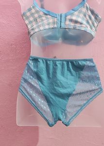 Blue Bara Panty Set