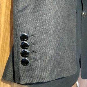 Blackberrys Black Shiny Collar Coat Suit Set