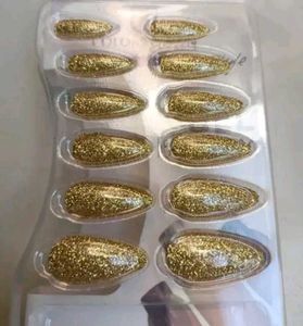 Golden Nail Extensions