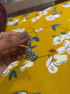 Silver Jhumka Earrings