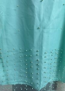 Aqua Pearl Embellished Tunic