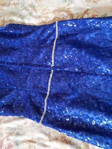 Blue Lace Tail Dress