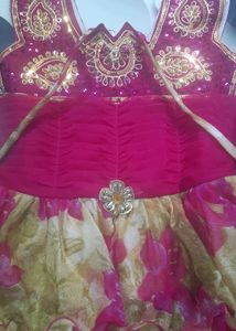 Pink &amp; Gold Floral Party Dress