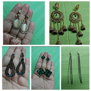 5 Pair Of Earrings