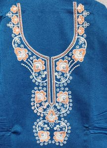 Embroidered wool suite fabric